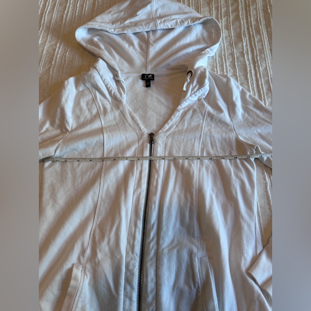 Cable & Gauge Hooded Tunic Cardigan Medium Soft Girl Lounge Coastal Grandmacore - Picture 8 of 8